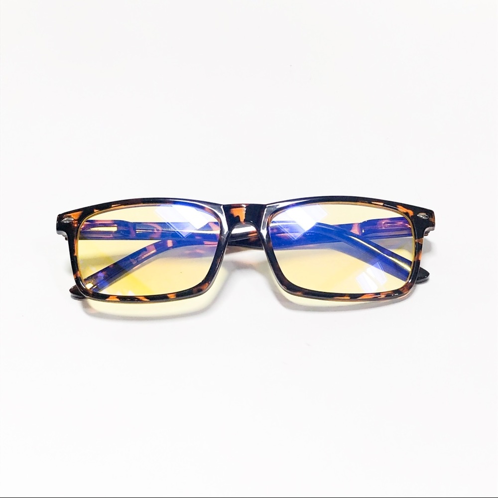 Rectangular Tortoiseshell Blue Light Glasses